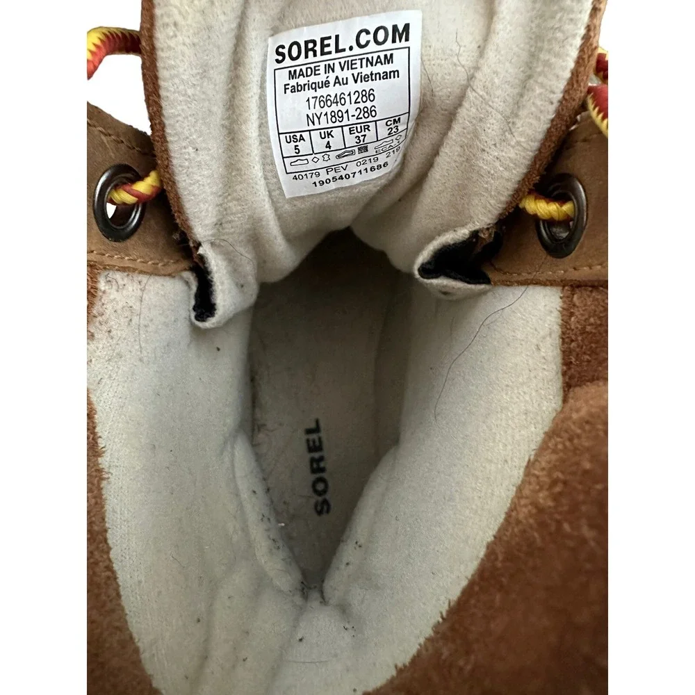 Sorel Womens Brown Duck Boots Waterproof Winter Rain Snow Shoes Size‎ 5